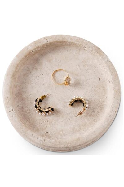 Generic Brand Marble Jewelry Tray 5 Inch Handmade Travertine Dish for Ring, N...