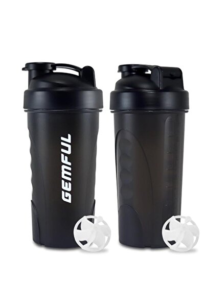 Generic GEMFUL Shaker Bottle for Protein Mixes BPA-Free Leak Proof Smothies M...