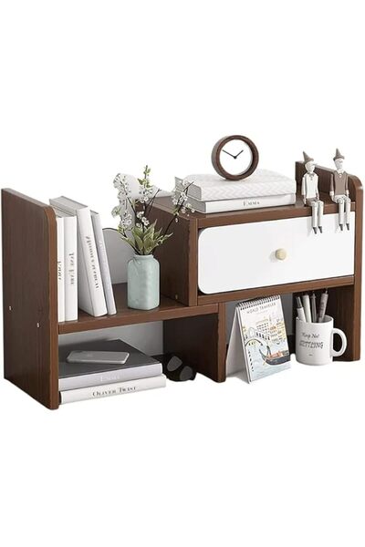Generic Expandable Desktop Bookshelf,Wood Display Shelf Rack Desktop Organize...