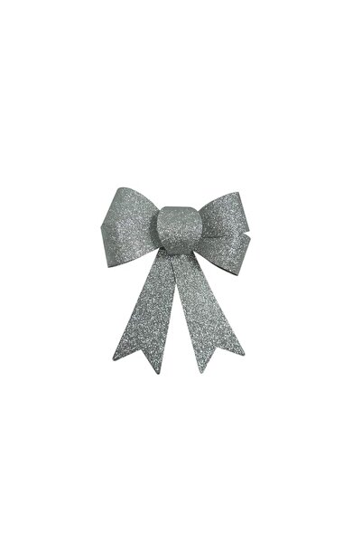 Generic Brand Christmas Magic Silver Bows 15x13cm 2pcs/pk
