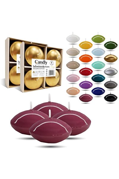 Generic Brand Candly Handmade© 4 x Large Floating Candles Premium Diameter 70...