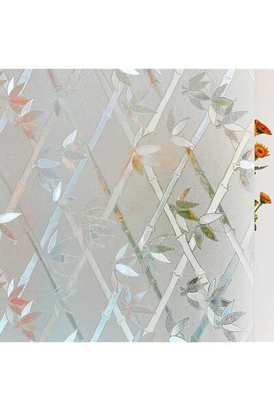 Generic SYOSI Window Films, Static Cling Window Film Bamboo, Stained Glass Do...