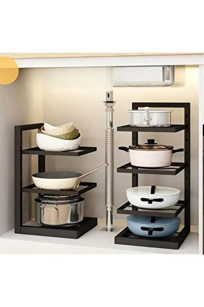 Generic Blue Coral Kitchen Sink Storage Rack Floor Type Multi-Layer Cooker St...