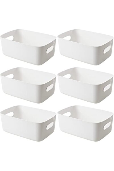Generic U-HOOME Pack of 6 Small Storage Bin,Durable Storage Basket Cabinet Or...