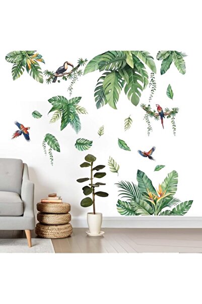 Generic Brand ARS® Leaves Wall Stickers for Living Room: Peel and Stick Tropi...