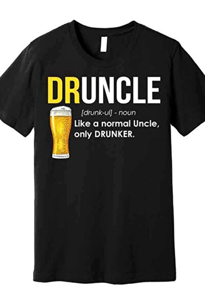 9JY تي شيرت رجالي بأكمام قصيرة من Druncle Funny Uncle Slogan، مصنوع من القطن ...