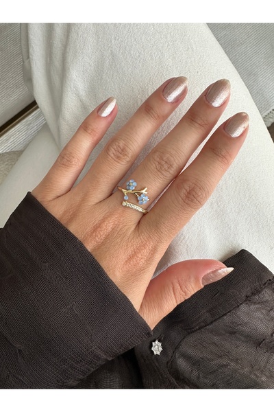 ringbox Gold Lilac Flower Ring