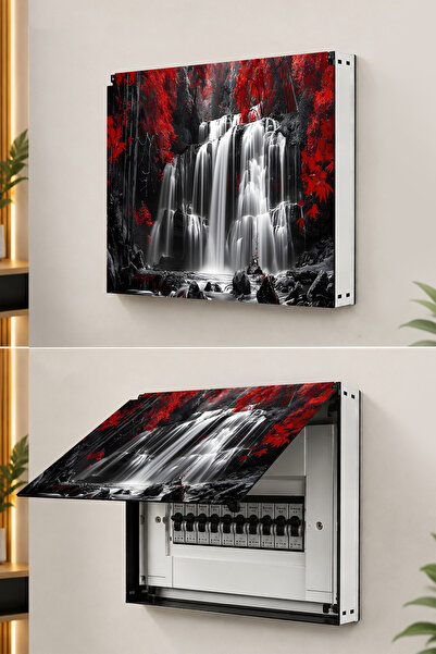 kutuTR Dekoratif Sigorta Kutusu Kapağı 39x32 cm Açılır Kapaklı Elektrik Panosu Gizleme Paneli SS036