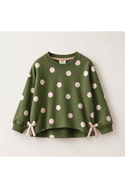 OZZY KİDS Girl's Polka Dot Sweatshirt