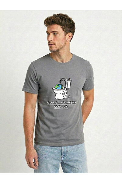 Let's Wear Toilet World - Going Nowhere Slowly Printed Tshirt