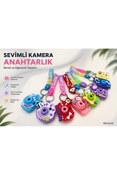 abnturk Sevimli Karakter Fotoğraf Makinesi Model Resimli Işıklı Projeksiyonlu...