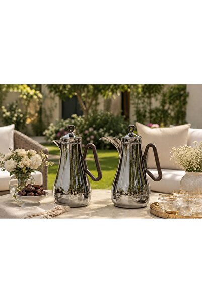 Generic Trams Steel Tea and Coffee Set 1+1 Liter Capacity with Luxurious and ...