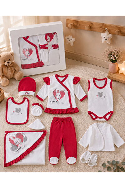 ELITE by Seba Rabbit Patterned 10-Piece Newborn Hospital Discharge Set
