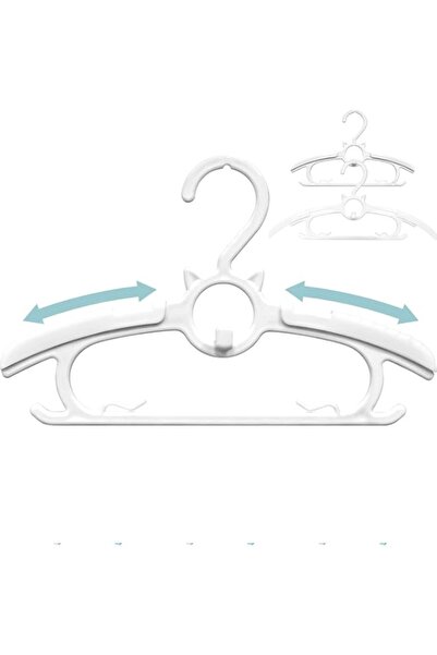 Generic 20 Pack White Adjustable Baby Hangers, 11-14.6 Inch Extendable Kids C...