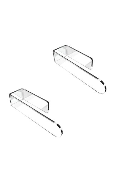 Generic Tazweeq 2Pcs Hand Towel Holder, Clear Towel Rack for Bathroom, Adhesi...