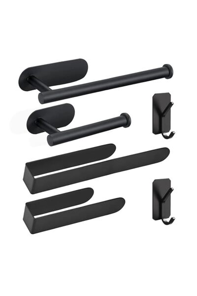 Generic HUFEEOH Adhesive Bathroom Accessories Set, 6 Piece Bathroom Hardware ...