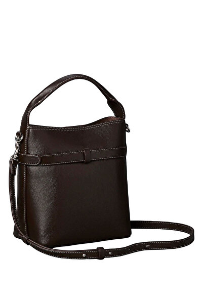 Calvin Klein Kahverengi Kadın Çapraz Çanta BUCKLE MINI BUCKET CROSSBODY