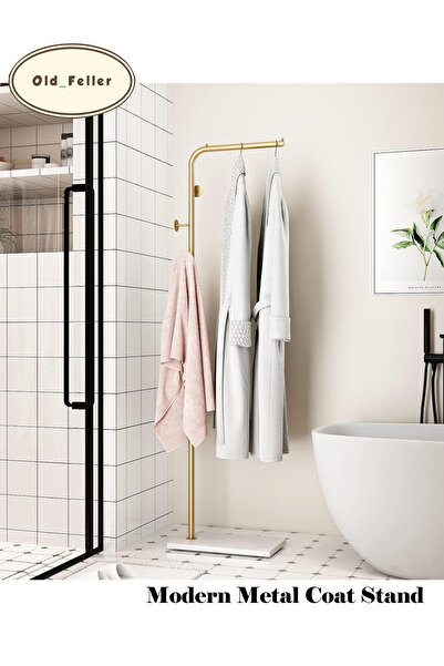 Old_Feller Modern Metal Coat Rack Freestanding 3 Hooks – Stylish & Durable St...
