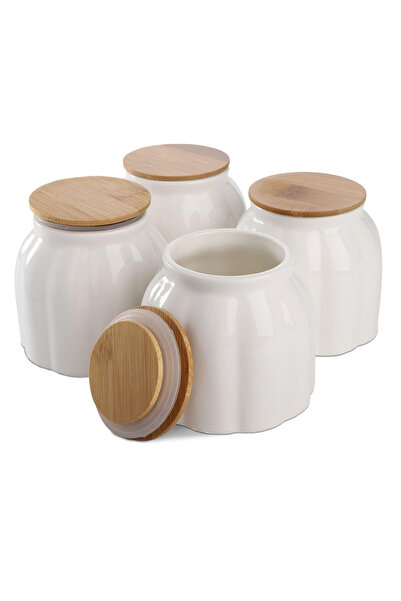 OEM DEAYOU Set de 4 borcane ceramice pentru depozitarea alimentelor, 280ml, c...