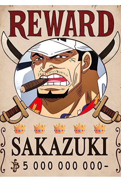 OEM Αφίσα από χαρτόνι 250γρ. A4, One Piece Sakazuki, Εκτύπωση HD, Διακόσμηση ...