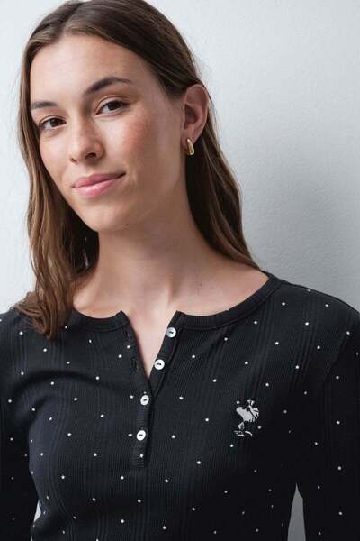 Women'secret Woodstock star print long pyjamas with buttons