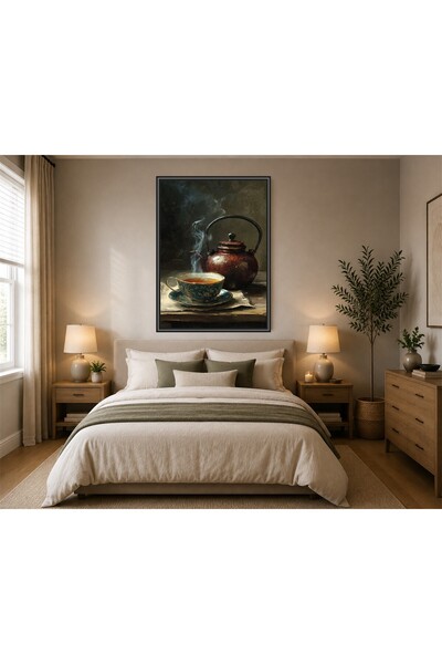 habune Tea and Steam Atmosphere Frame-Looking Mdf Table