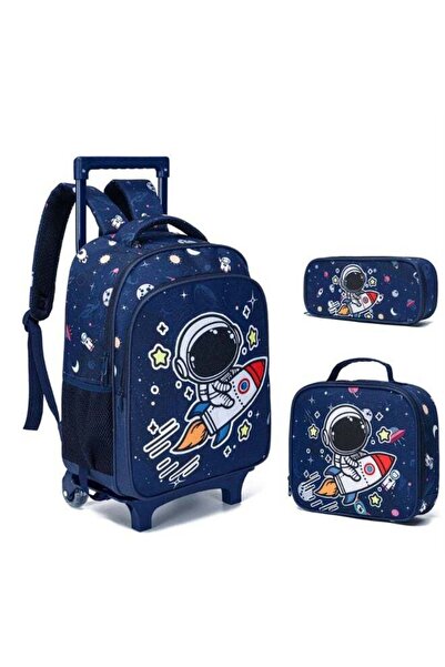 Generic Kids Rolling Backpack, 3 in 1 Trolley Luggage School Bag with Pencil ...