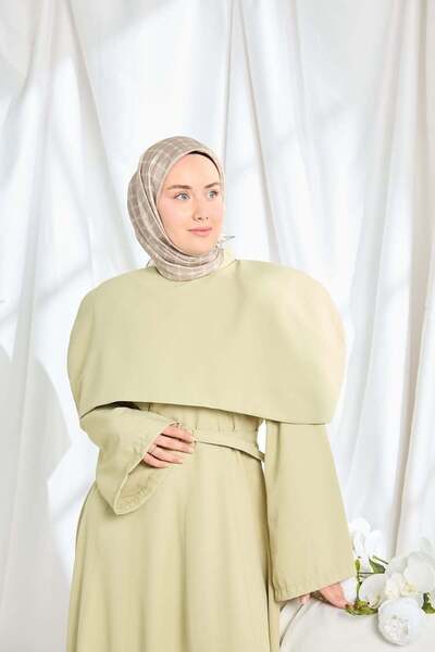 Silk Home وشاح حرير تويل مونوغرام بيج