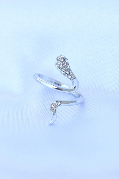 online kapsulavm avm alışveriş Brass Silver Color Adjustable Zircon Stone Sna...