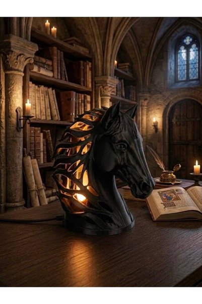 3dlab Horse Statue Table Lamp – Artistic Decorative Lighting in the Form of a Sculpture & Modern Design Object