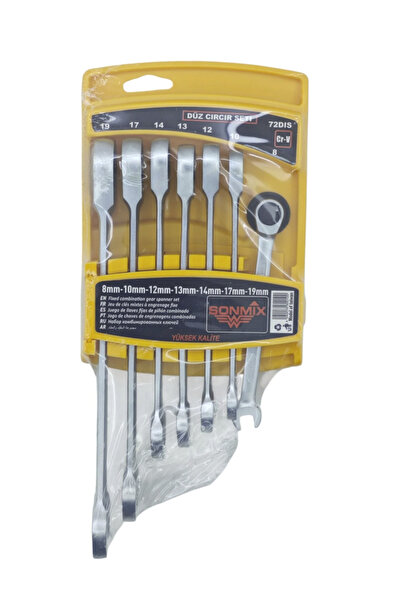 SONMİX Düz Cırcır Anahtar Seti 7 parça - 8-19mm