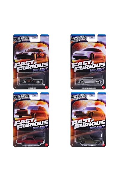 mattel Pachet de 4 mașini diecast Hot Wheels Fast & Furious Villains Silver S...