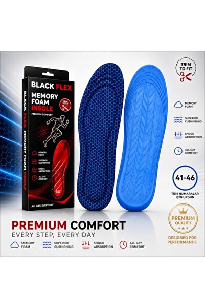 Black Flex PERFECT FİT ARK DESTEKLİ MAVİ PETEK ERKEK MEMORY FOAM DARBE EMİCİ ...