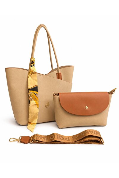 Miami Polo Club Original Scarf Detailed 2-in-1 Shoulder and Crossbody Bag 🎀