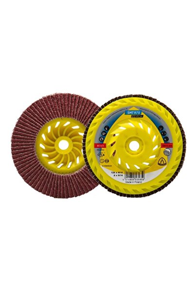 OEM Дисков диск с преден клап, за метал, Klingspor SMT 975, M14 x 125 мм, зър...