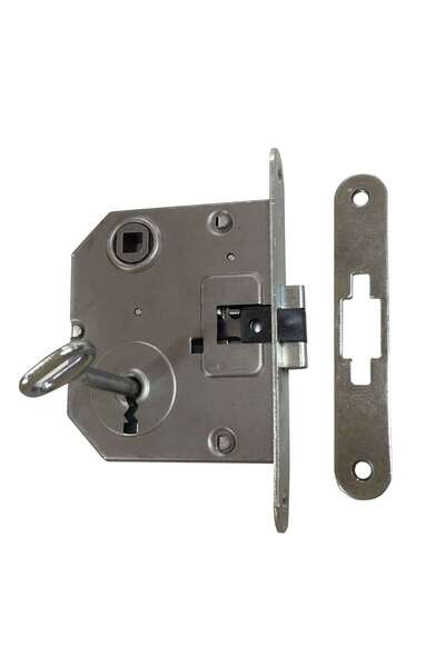 OEM Small mortise lock for interior doors, with 1 key, 20 x 140 x 82.5 mm