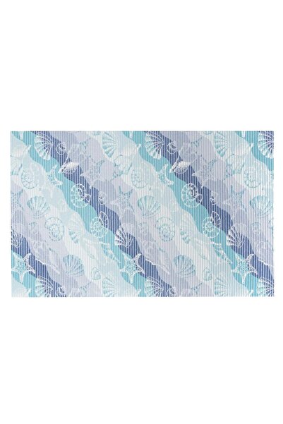 OEM Aquanova 533A bath mat, non-slip, shell pattern, blue, 65 cm