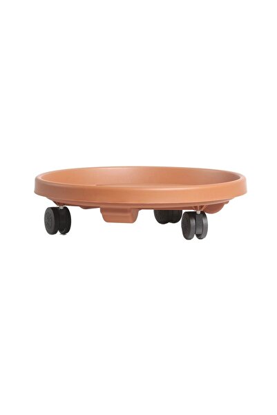 OEM Suport ghiveci flori Rondo, mobil, rotund, plastic, maro, D 30.5 cm