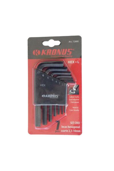 OEM Set of 7 hex keys, Kronus 72880, 2.5 - 10 mm