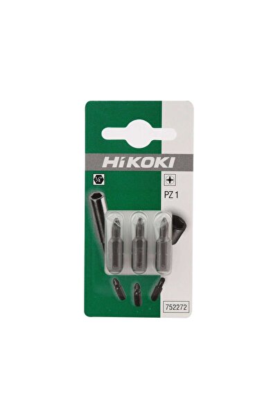 OEM Комплект от 3 накрайника за отвертка, Hikoki 752272, профил Pozidriv, PZ1...