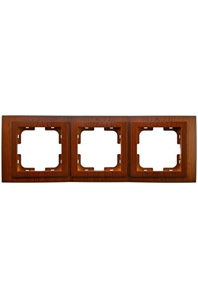 OEM MONO Electric Larissa frame, 3 positions, cherry, for socket / switch