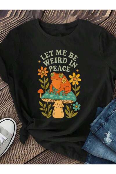 25W Women's‑Shirt Cute Painting Style Pattern Women's Shirts, Casual Short-Sl...