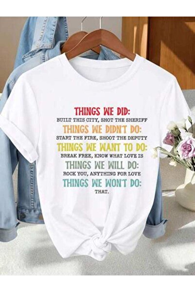 26LIK Didn't Want Will Won't Do Retro Vintage T-Shirt, Things We Did Tee, Fun...