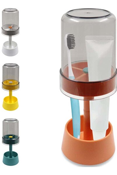 Arabest Toothbrush Holder with Cover,Cup,3 Slots,Toothpaste Storage Organizer...