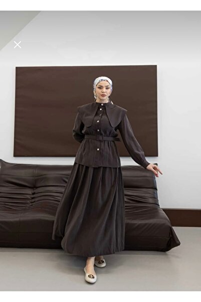 MYSUİT Baby Collar Belt Premium Tensel Fabric Skirt Set