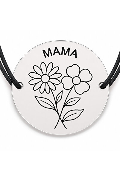 Simoshop Brățară argint 925 cu bănuț gravat două flori împletite pentru mama,...
