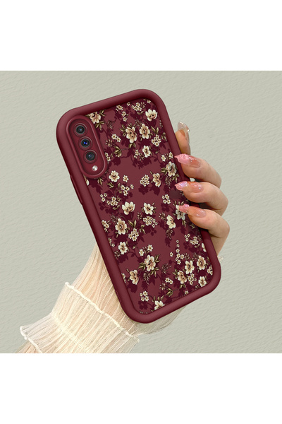 SLIMFELT Samsung Galaxy A50/A50S/A30S Uyumlu Yüksek Kaliteli Retro Çiçek Dese...