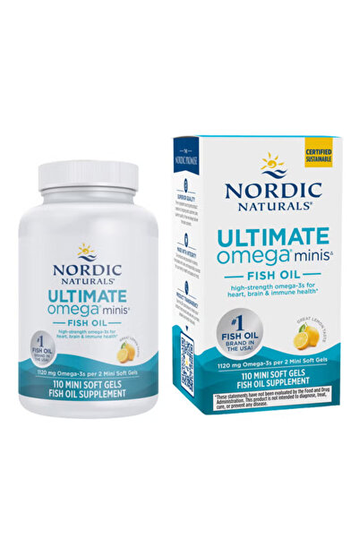 Nordic Naturals Ultimate Omega 3 Minis 1120 Mg Omega-3 Per 2 Softgels 110 Min...
