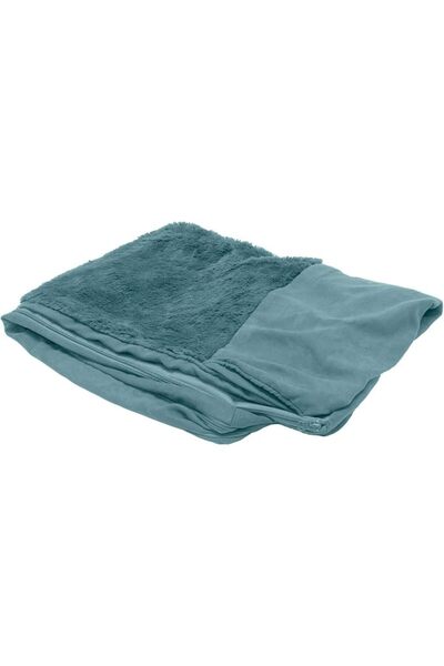 Furhaven غطاء سرير للكلاب من الفرو الصناعي فائق النعومة وشمواه بنمط كنبة تقلي...