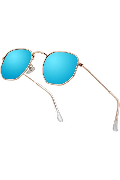 GENERAL Hipster Polarized Hexagon Sunglasses for Men and Women, Small Polygon...